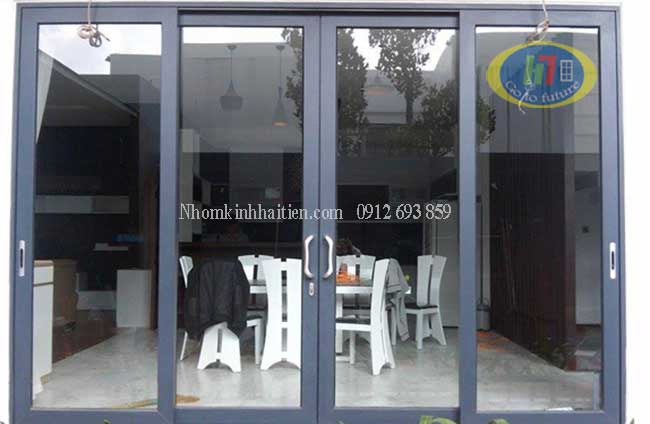 cửa lùa 2 cánh nhôm kính việt pháp giá rẻ
