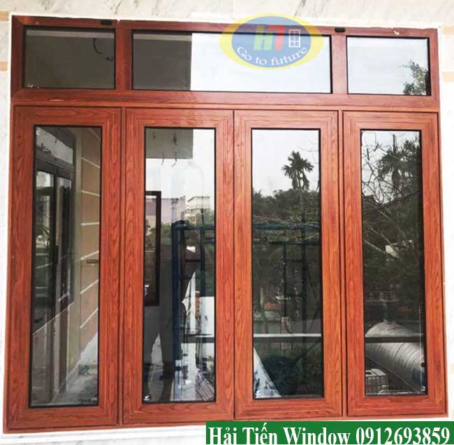 Thi công cửa nhôm giả gỗ đẹp tại Hà Nội